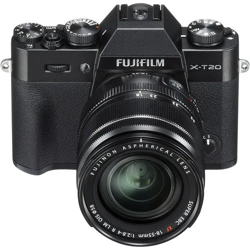 Fujifilm X-T20 Mirrorless Digital Camera with 18-55mm Lens (Black) &amp; NP-W126 Battery   Charger   Case   Tripod   Flash Bundle