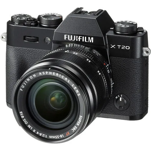Fujifilm X-T20 Mirrorless Digital Camera with 18-55mm Lens (Black) &amp; NP-W126 Battery   Charger   Case   Tripod   Flash Bundle