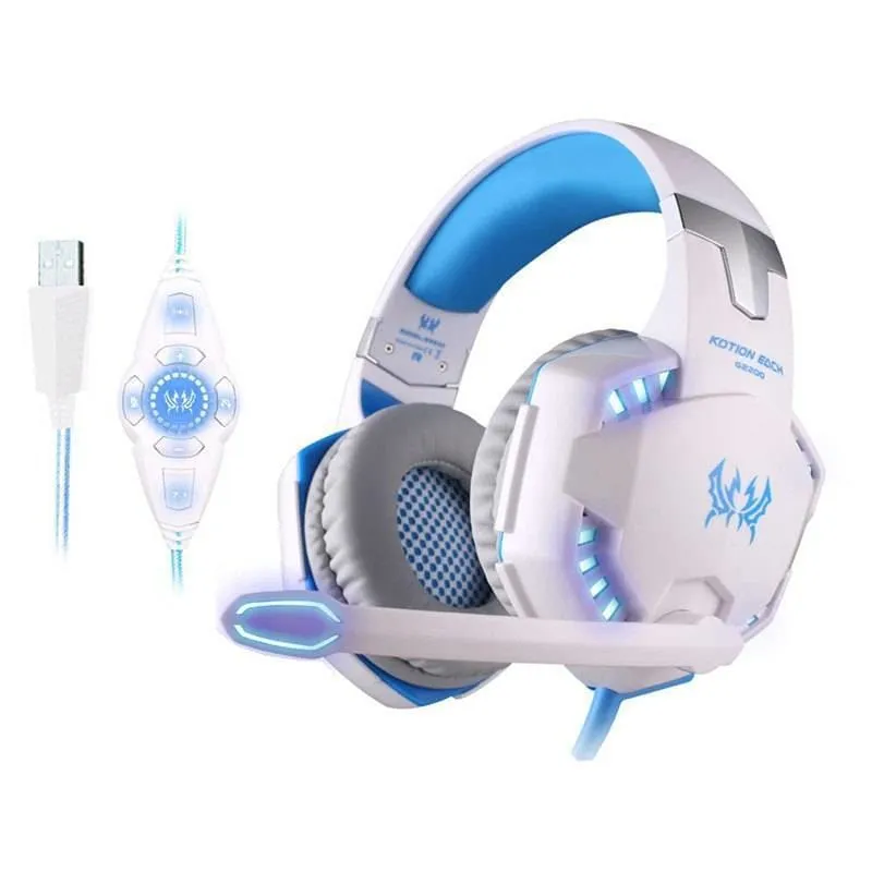 Futuristic Design Vibrating LED Gaming Headset
