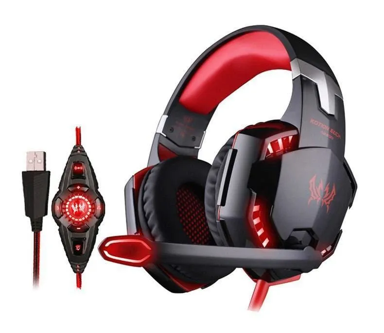 Futuristic Design Vibrating LED Gaming Headset