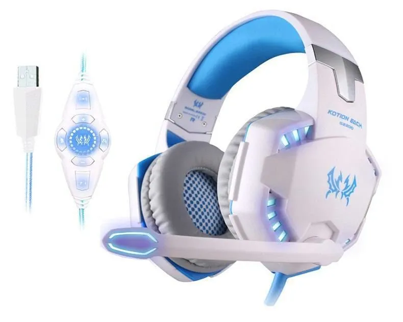 Futuristic Design Vibrating LED Gaming Headset