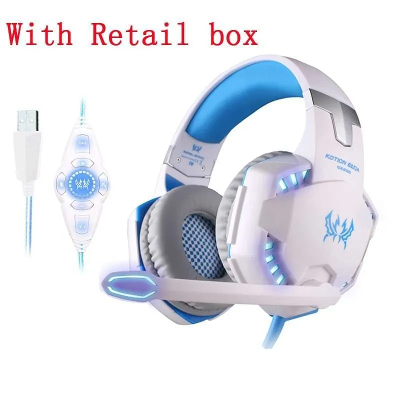 Futuristic Design Vibrating LED Gaming Headset