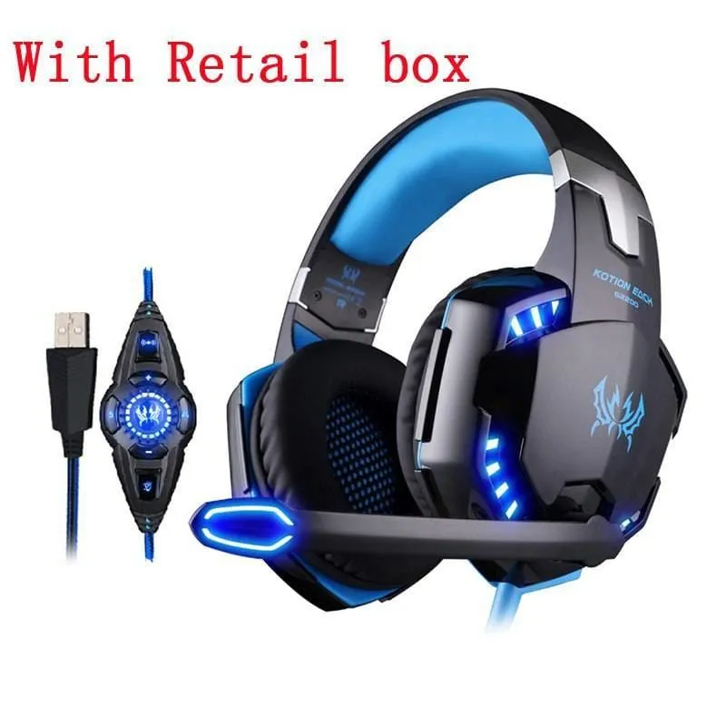 Futuristic Design Vibrating LED Gaming Headset