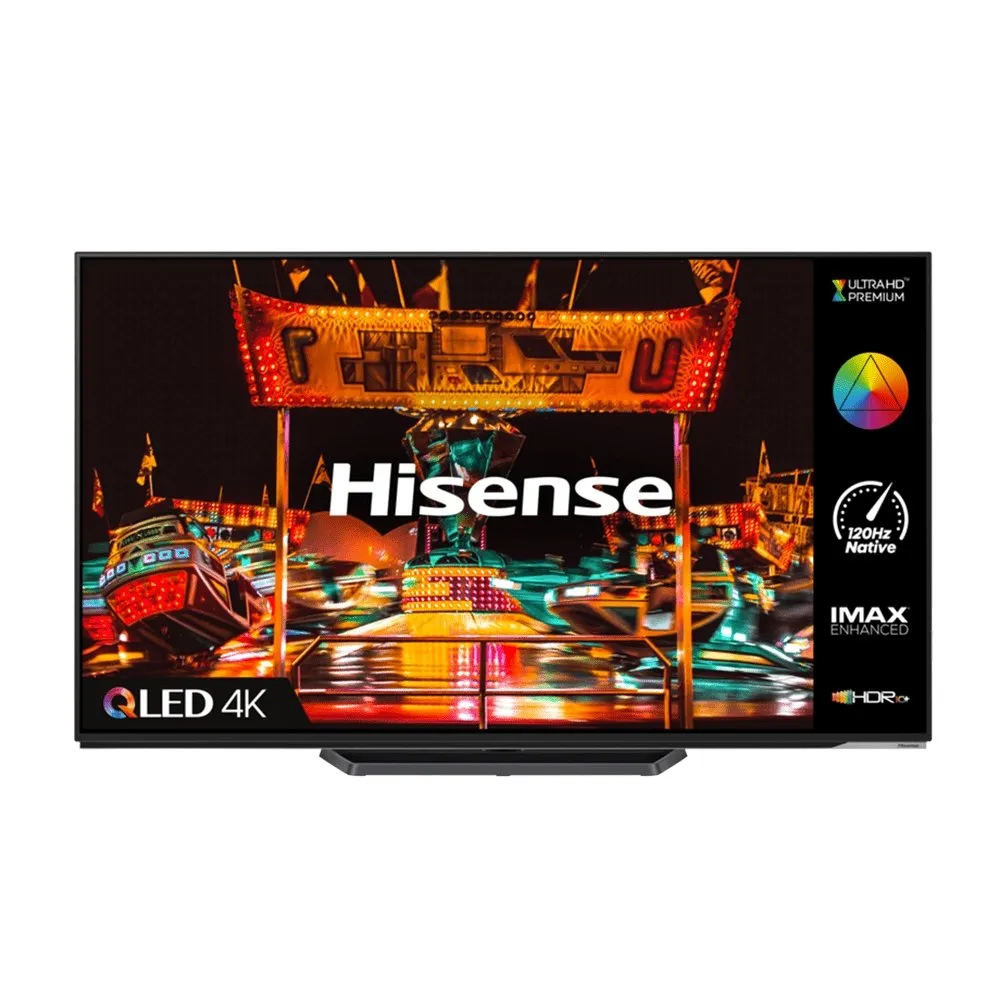 Hisense 55A85HTUK 55" 4K OLED Smart TV, 122.6cm Wide - Black