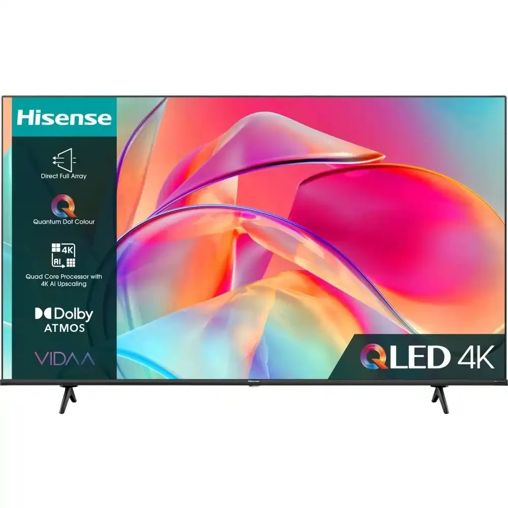 Hisense E7 Series 65E7KQTUK 65" 4K HDR UHD Smart QLED TV Dolby Vision & Atmos