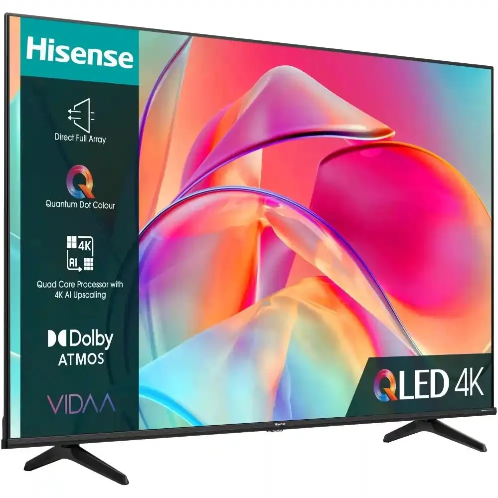 Hisense E7 Series 65E7KQTUK 65" 4K HDR UHD Smart QLED TV Dolby Vision & Atmos