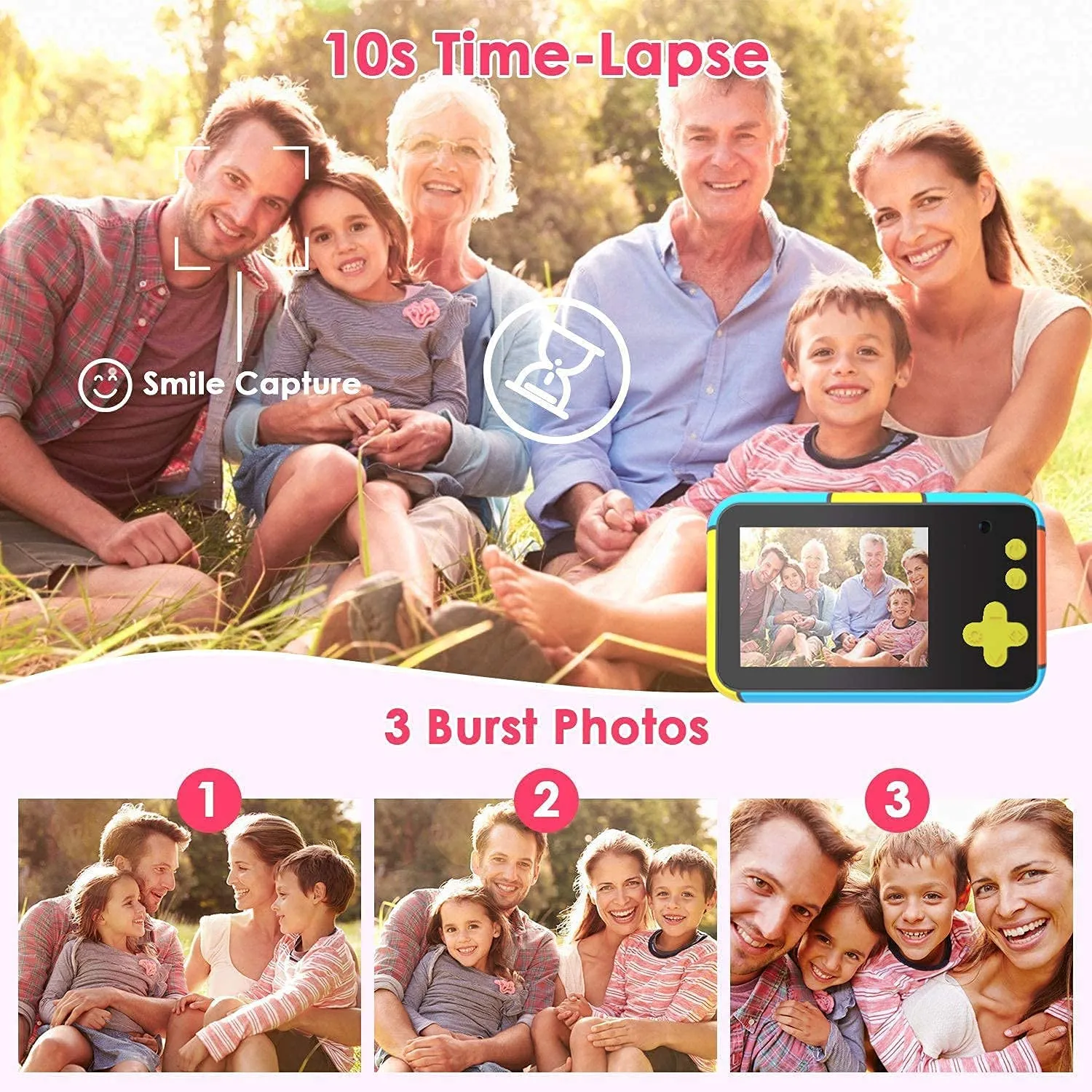 Kids Camera Toy Kids Digital Camera1080P HD Camera for Kids Camera for Boys Girls Christmas Children's Day