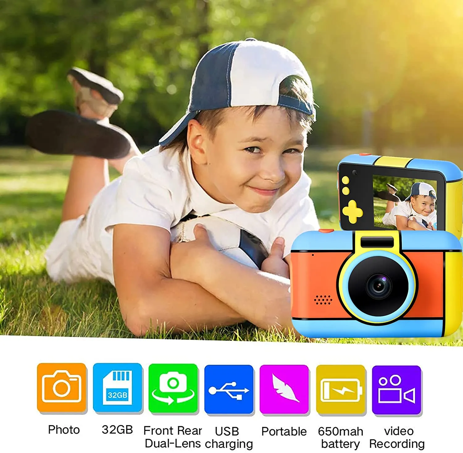 Kids Camera Toy Kids Digital Camera1080P HD Camera for Kids Camera for Boys Girls Christmas Children's Day
