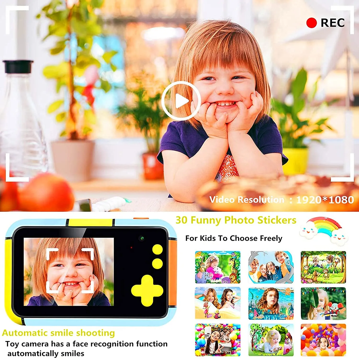 Kids Camera Toy Kids Digital Camera1080P HD Camera for Kids Camera for Boys Girls Christmas Children's Day