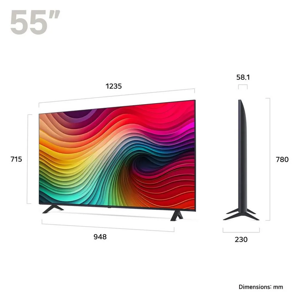 LG 55-Inch NANO8 4K NanoCell Smart TV (2024 Model) - 55NANO81T6A