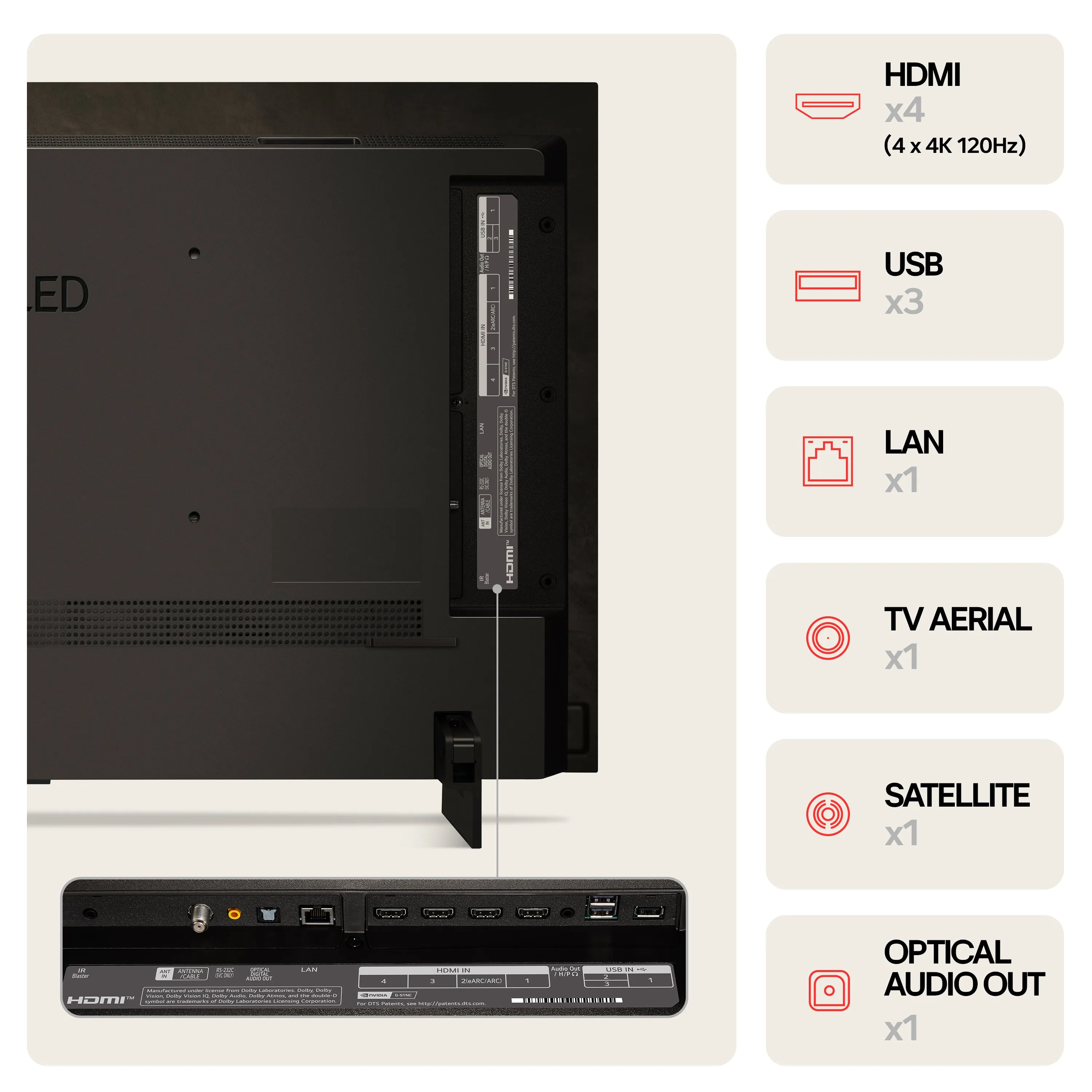 LG OLED65C46LA 65 Inch C4 4K Ultra HD HDR OLED evo Smart TV 2024