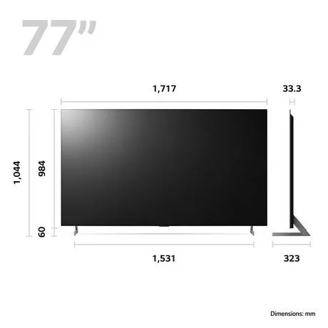LG OLED77Z39LA 77 Inch OLED 8K Z3 Ultra HD HDR Smart TV 2023
