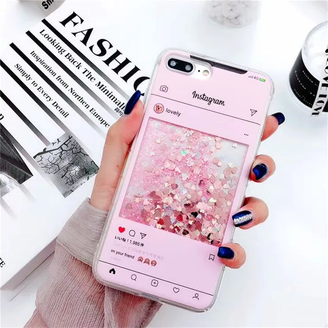 Liquid Quicksand Glitter Case For iPhone XS MAX XR X SE 5S 5 S Silicone Back Phone Cover Case For iPhone 7 8 6 S 6S Plus Cases