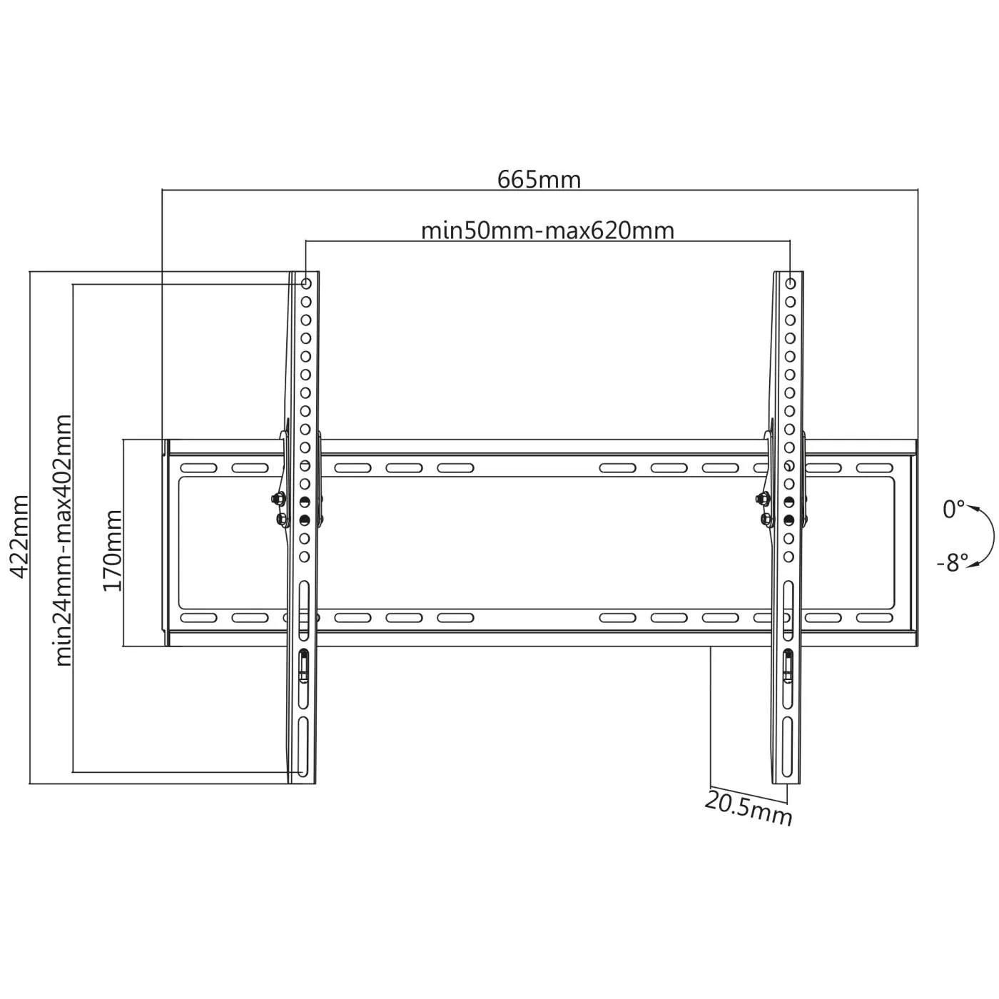 Low-Profile TV Tilting Wall Mount
