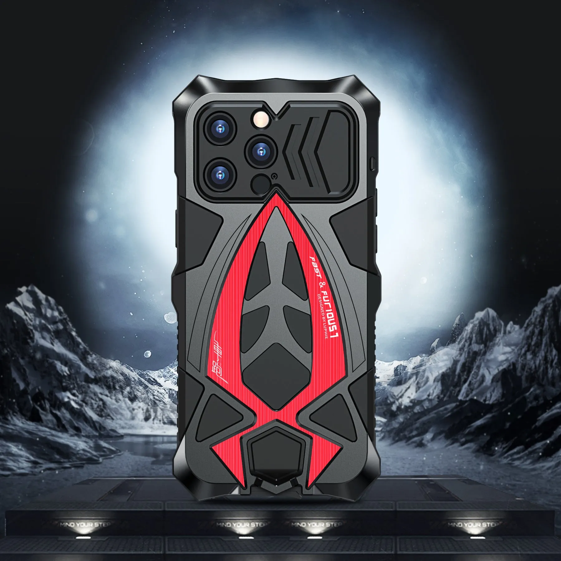 Luphie Roadster Sports Car Water-resistant Shockproof Heavy Duty Metal Case Cover
