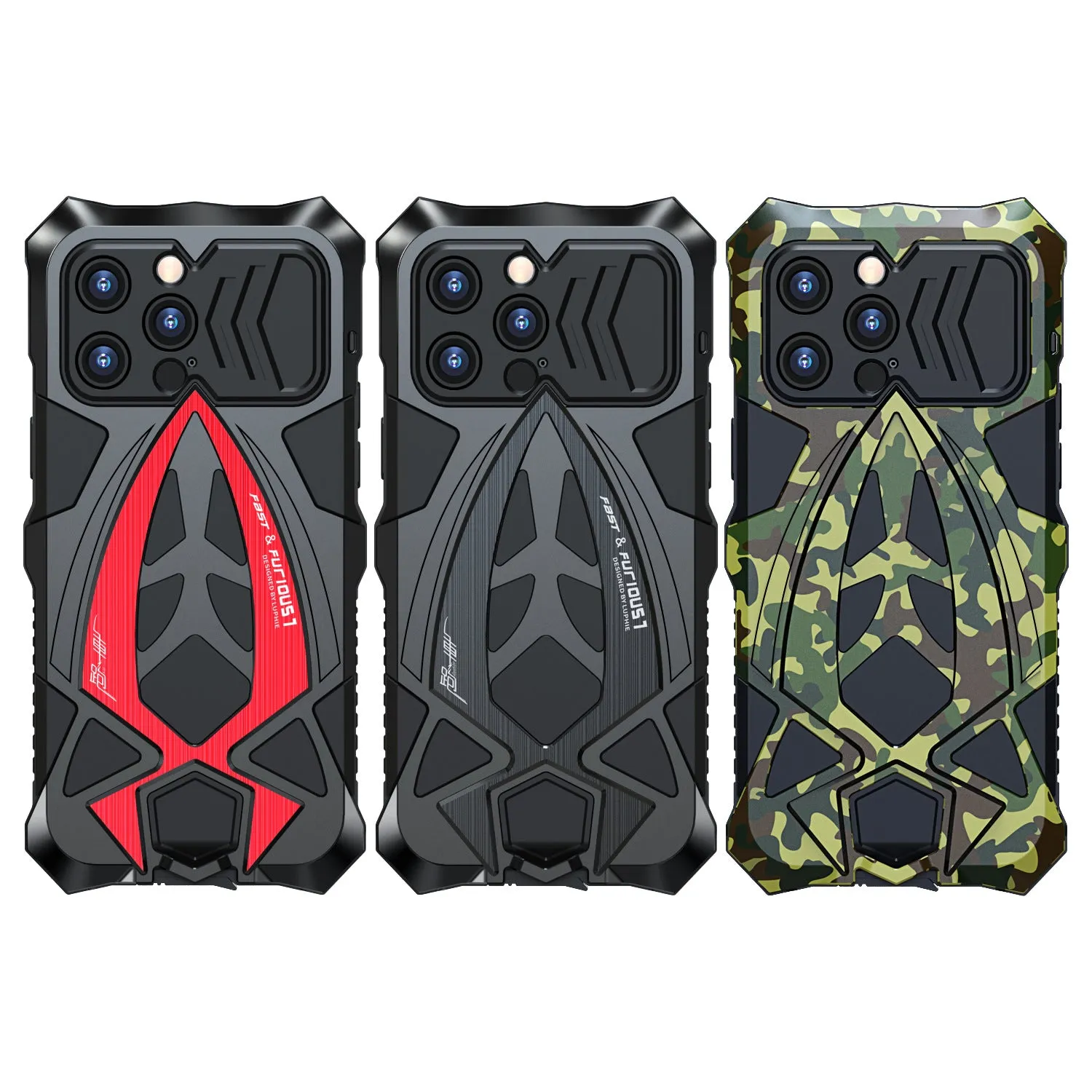 Luphie Roadster Sports Car Water-resistant Shockproof Heavy Duty Metal Case Cover