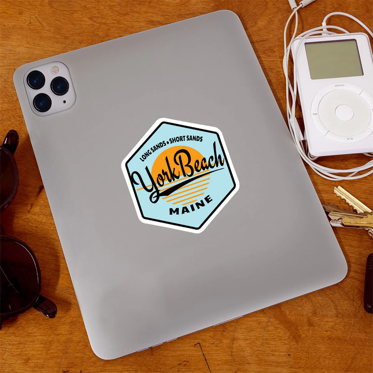 Maine Ocean Sunset Die Cut Vinyl Sticker