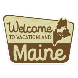 Maine Welcome to Vacationland State Pride Vinyl Sticker