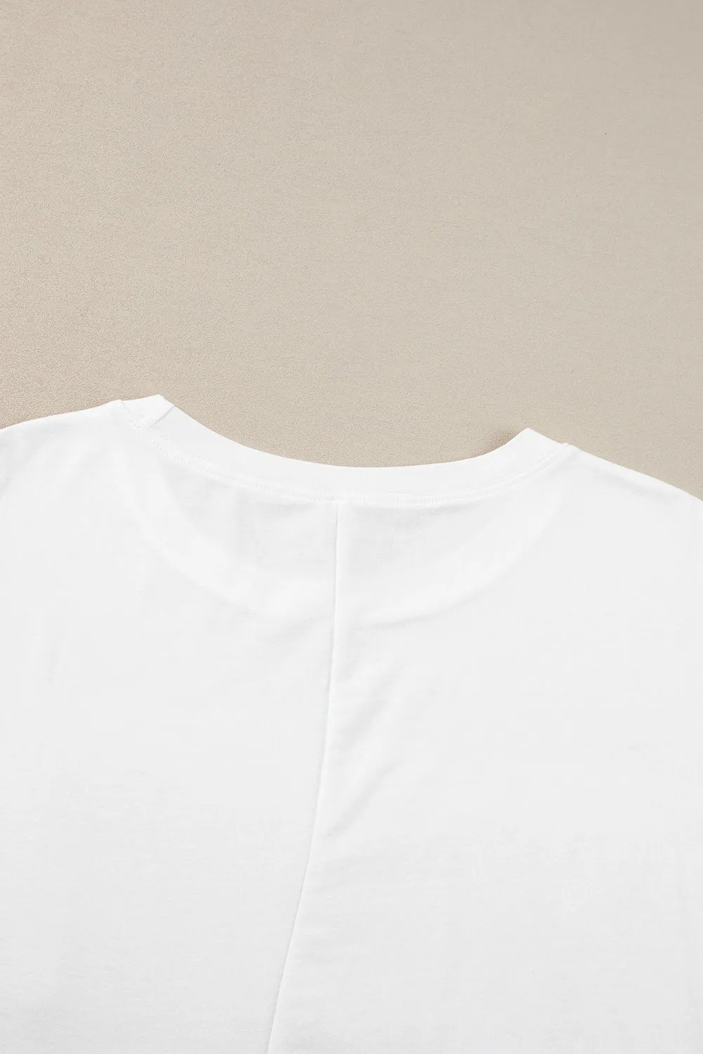 MAMA Chenille Patched Crew Neck T Shirt