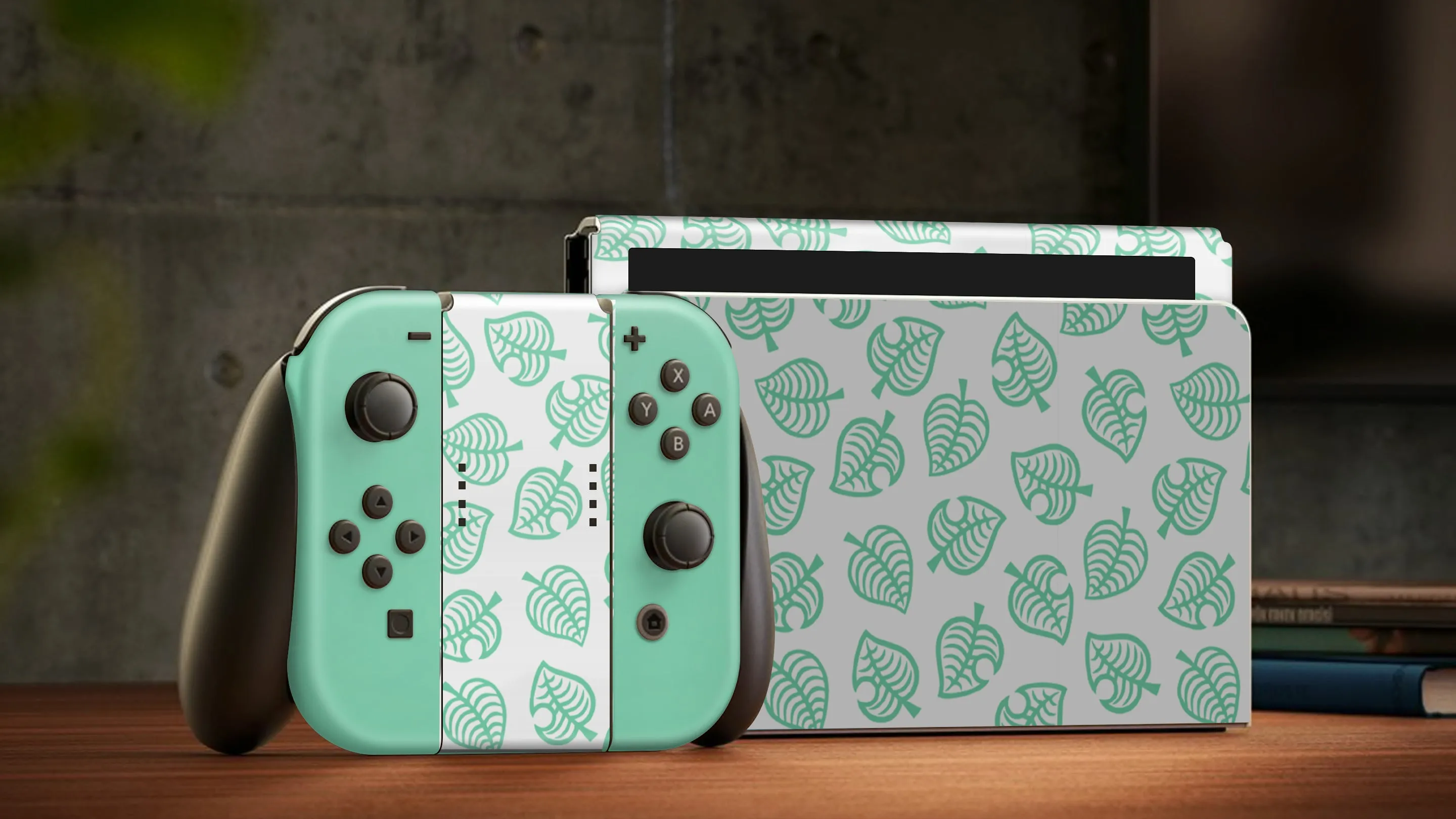 Nintendo Switch Oled Skin Decals - Leaf - Wrap Vinyl Sticker