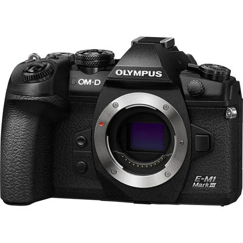 Olympus OM-D E-M1 Mark III Mirrorless Digital Camera with M.Zuiko 7-14mm, 40-150mm, and 300mm PRO Lenses Kit