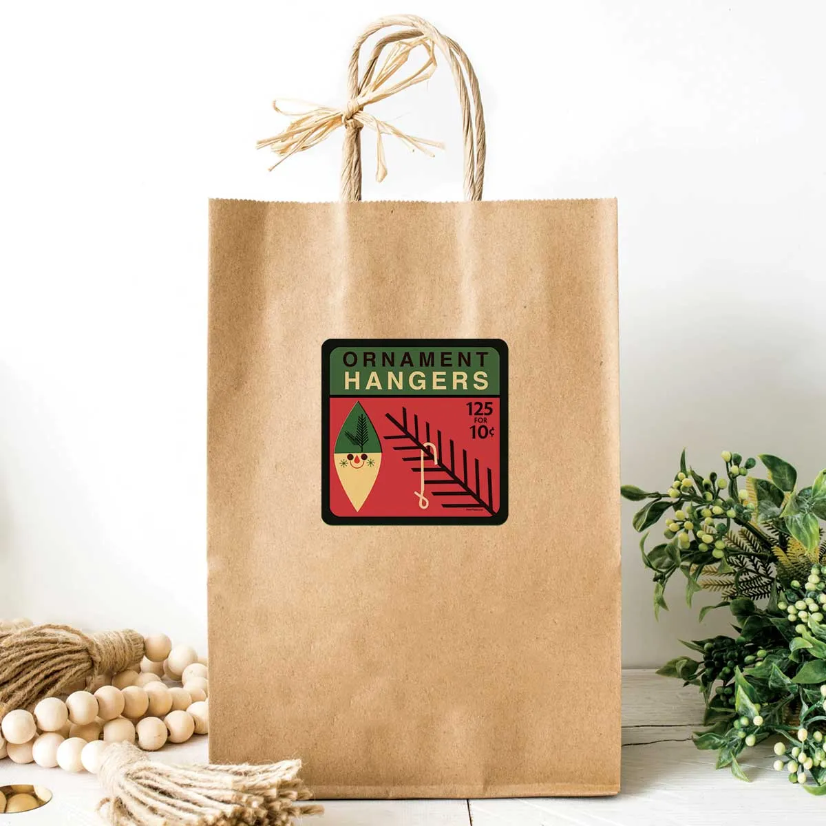 Sure! Here’s an optimized title for your e-commerce product:

Festive Ornament Hangers – Die-Cut Stickers for Holiday Decorating
