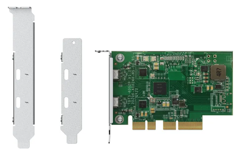 Qnap Qxp-T32p - Thunderbolt Adapter - Pcie 3.0 X4 Low Profile - Thunderbolt 3 X 2 - For Qnap Tvs-H1288x, Tvs-H1688x