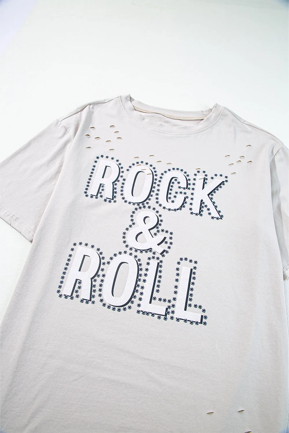 Rock & Roll Graphic Distressed Vintage Tee