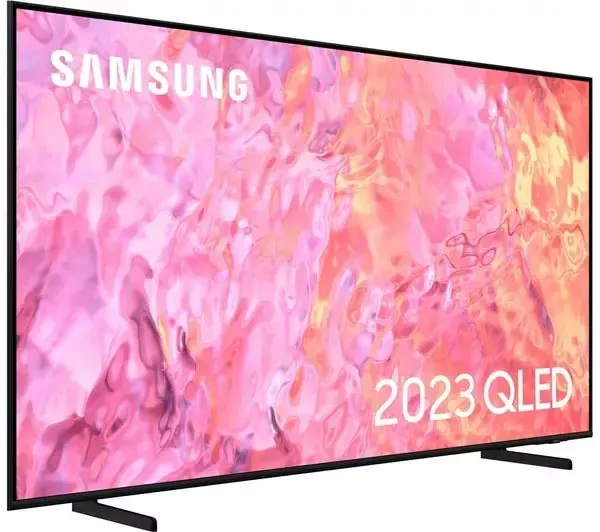 Samsung QE55Q60C (2023) QLED HDR 4K Ultra HD Smart TV, 55 inch with TVPlus - Black