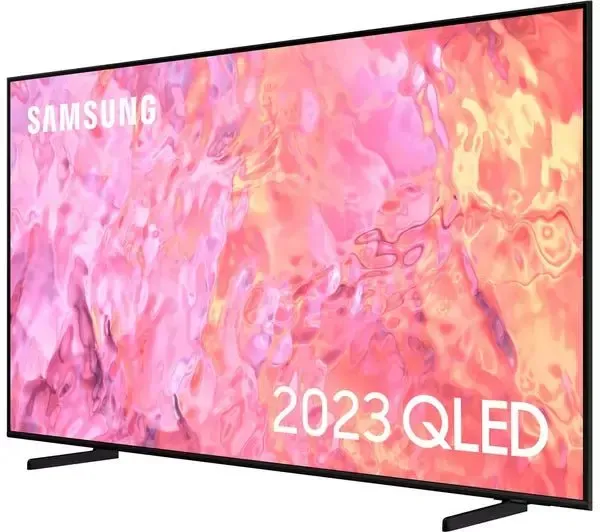 Samsung QE55Q60C (2023) QLED HDR 4K Ultra HD Smart TV, 55 inch with TVPlus - Black