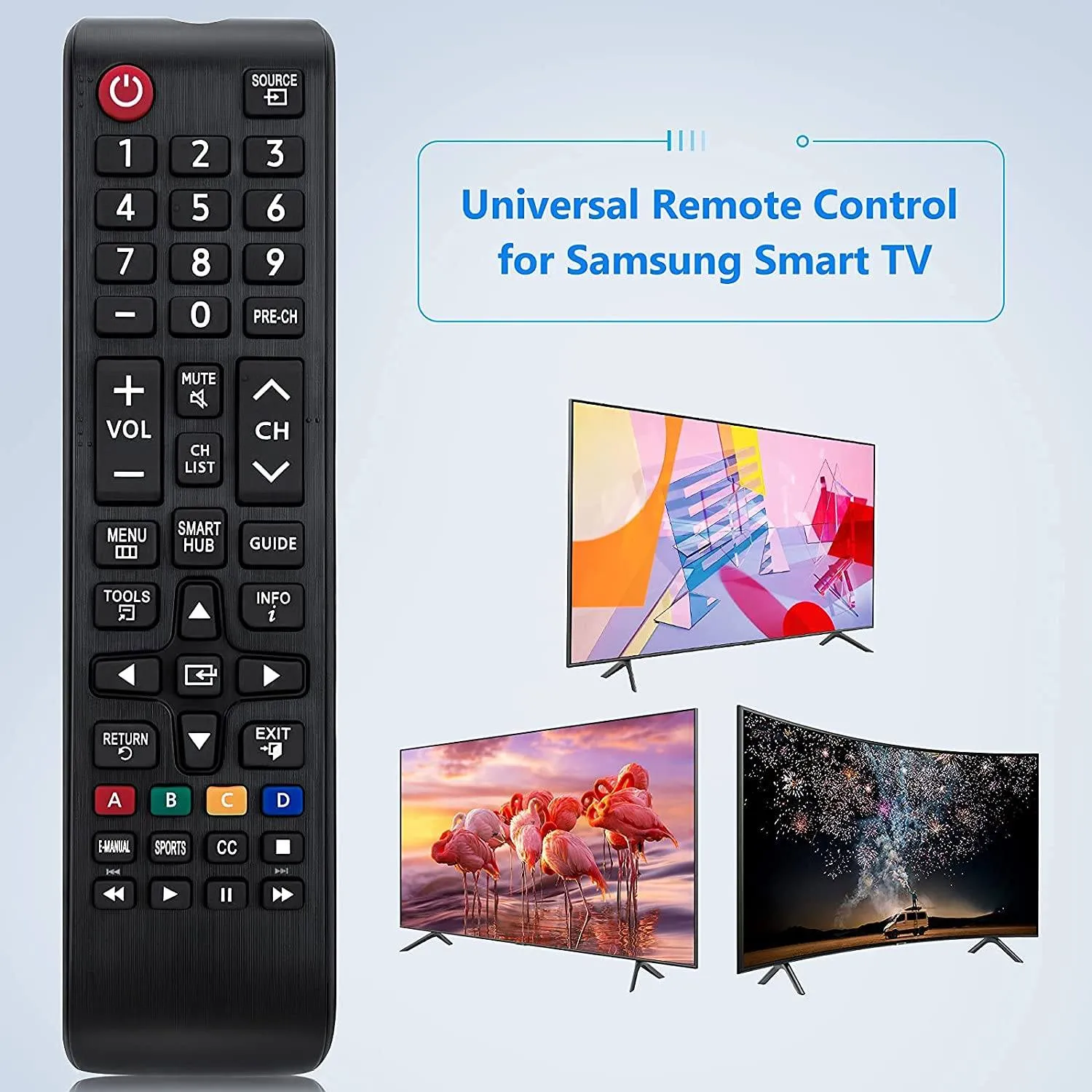 Samsung-TV-Remote for All Samsung LCD LED HDTV 3D Smart TVs Models