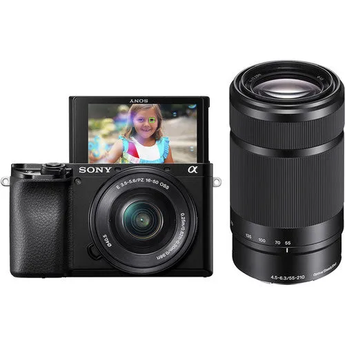 Sony Alpha a6100 Camera 16-50mm   55-210mm 32GB Multi Lens Bundle