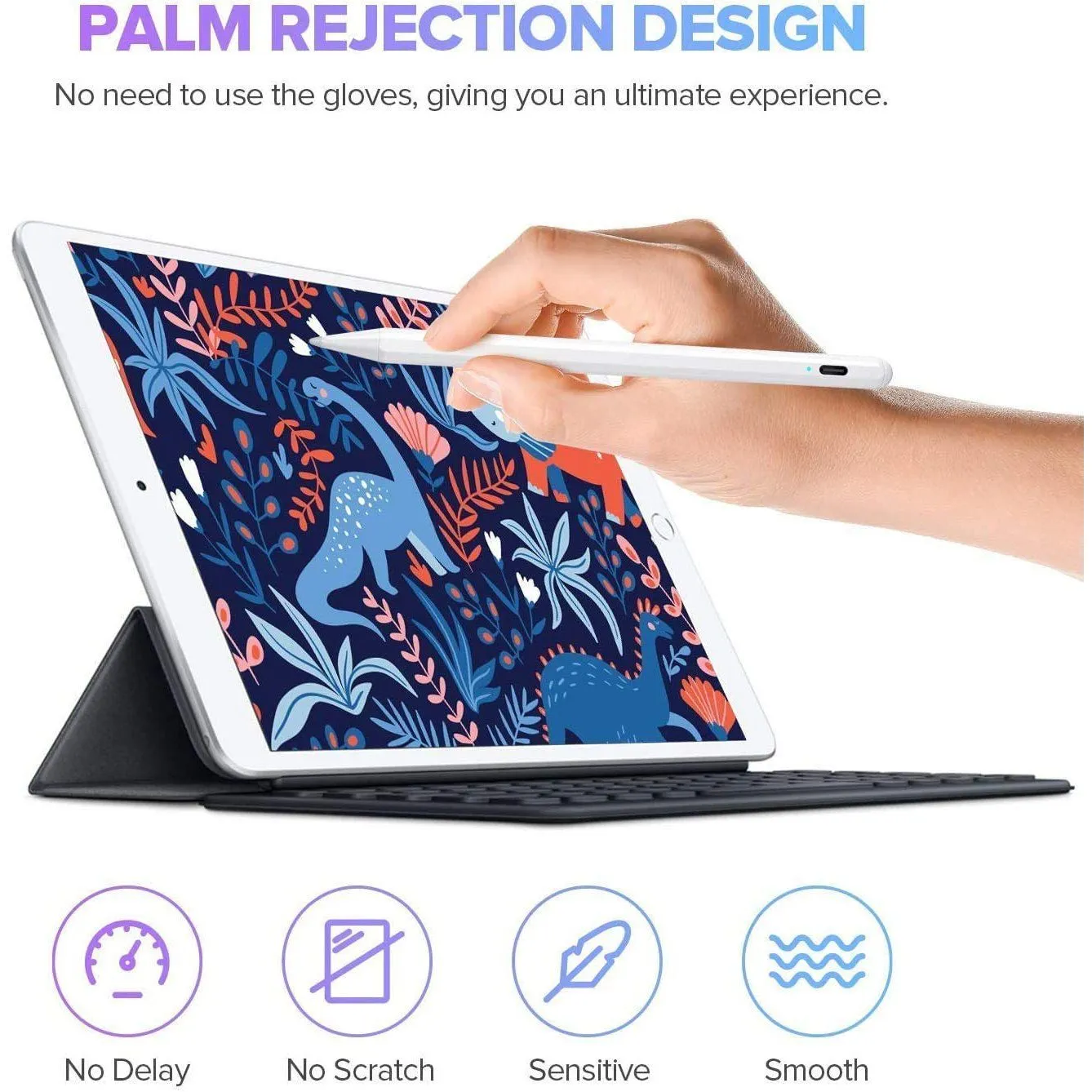 Stylus Pen for iPad with Palm Rejection, Active Pencil Compatible with (2018-2020)