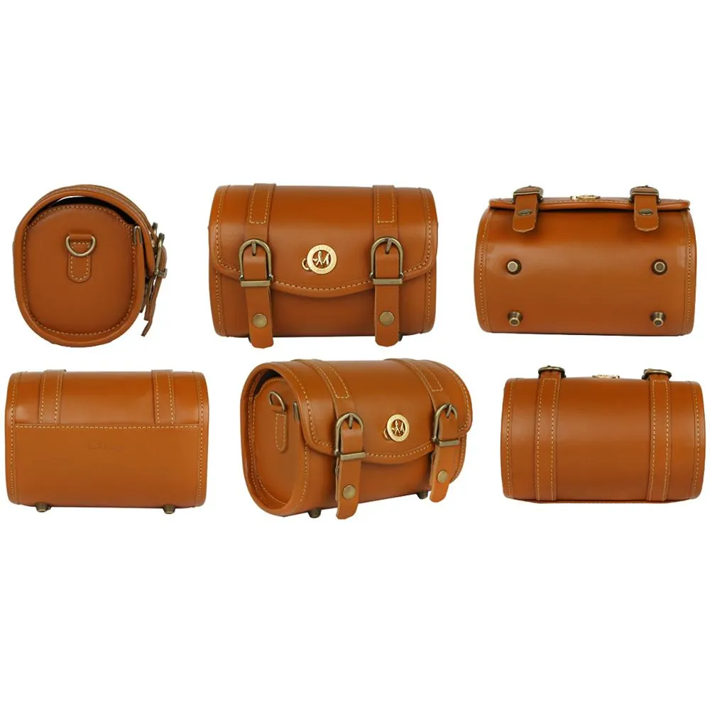 Tan Brown Melten Classic Mirrorless Leather Camera Case - Harper