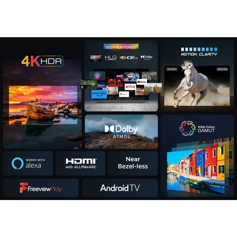 TCL 55P755K 55 Inch P755K 4K UHD HDR LED Smart Android TV 2024