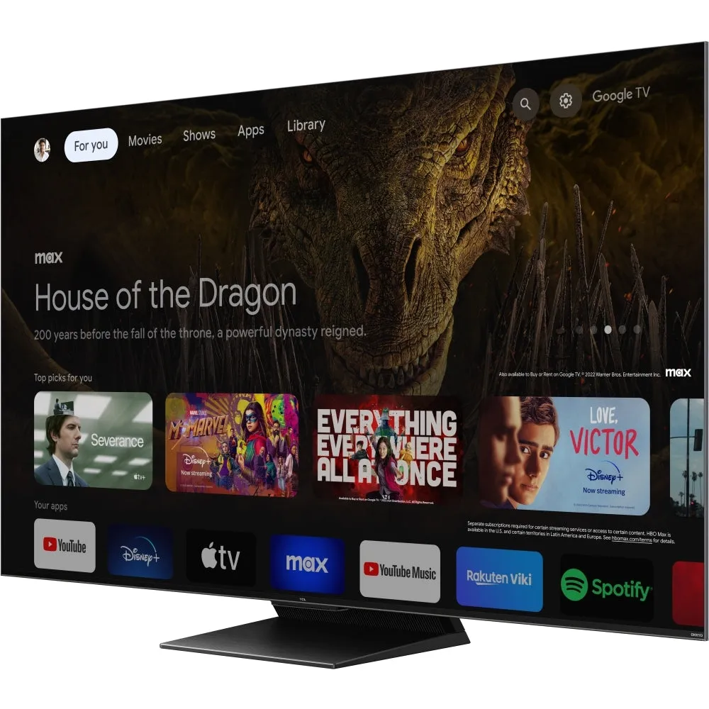 TCL 85C805K 85 Inch C805K 4K UHD HDR QLED Mini LED Smart Google TV 2024