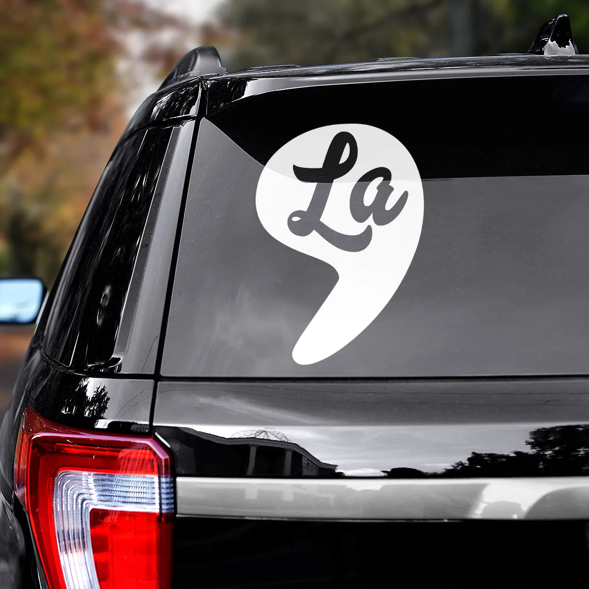 Teesdily | Comma La Decal, Comma La Window Decal Sticker, Car Decals, Car Decal Decoration, Car Decals, American Flag Patriot Decal, Patriot Gift