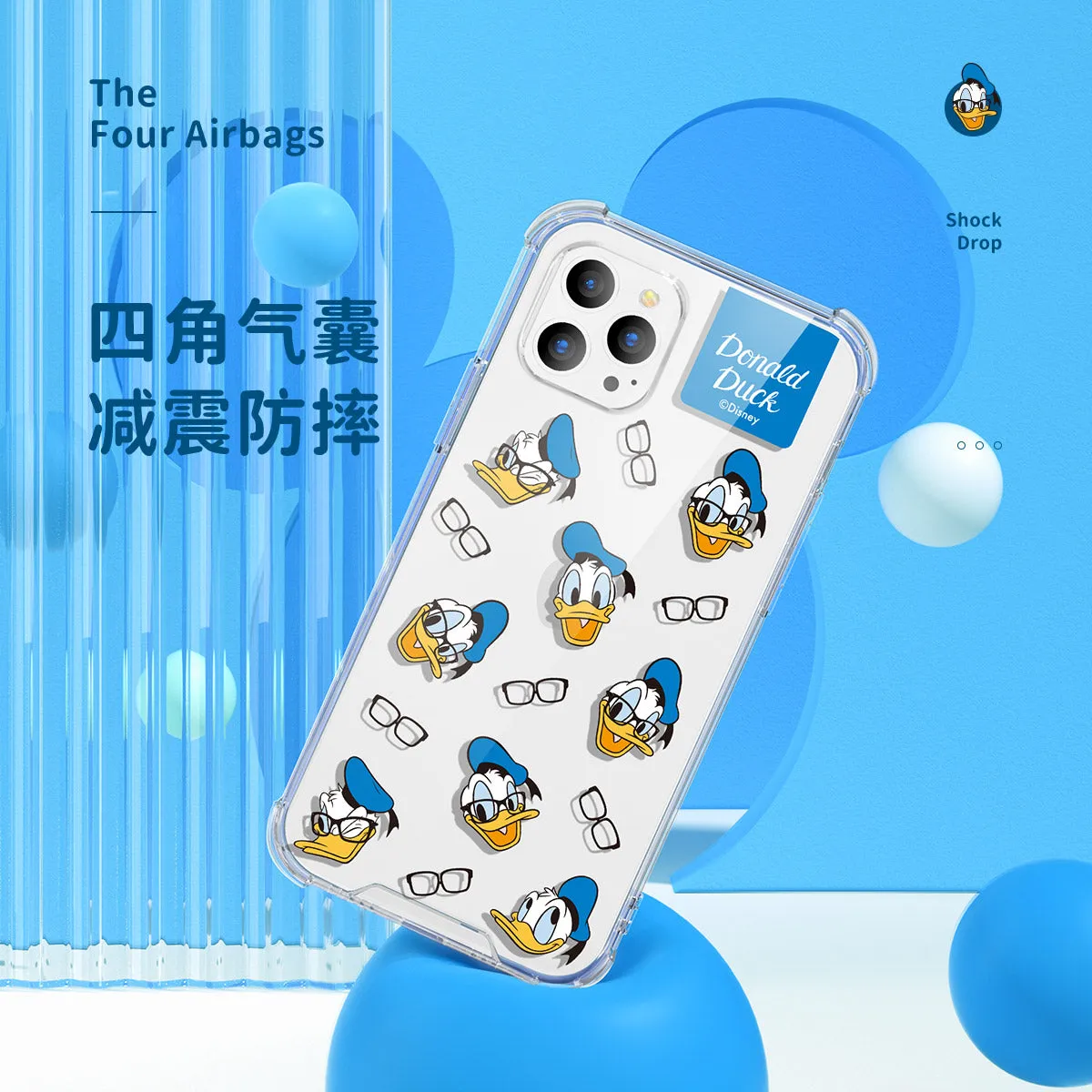 UKA Disney Shockproof Air Cushion TPU PC Clear Back Case Cover
