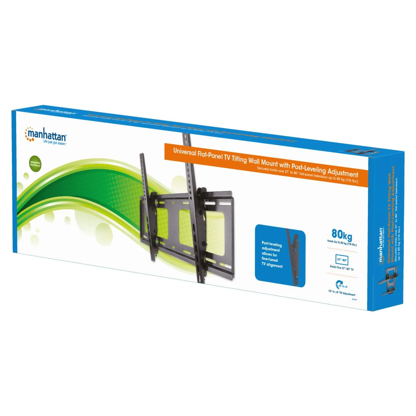 Universal Flat-Panel TV Tilting Wall Mount with Post-Leveling Adjustment