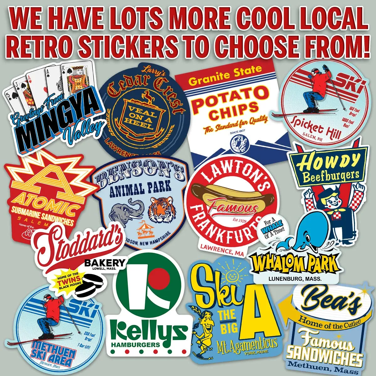 Vinyl Sticker; Kelly's Hamburgers, New England Fast Food Restaurant, Gone But Not Forgotten, Die Cut Vinyl